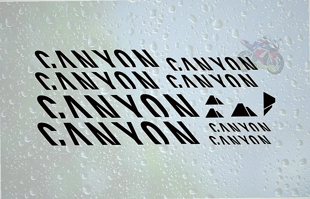 12pc Canyon Vinyl Decals Stickers. MTB Road Bike Gravel Cycling Frame Gloss