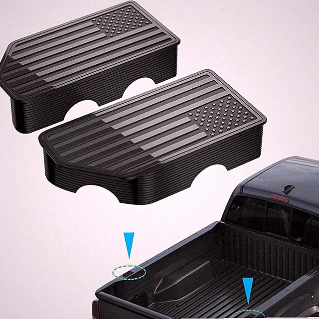 2022 GMC Canyon Chevy Colorado American Flag Stake Pocket Covers Black