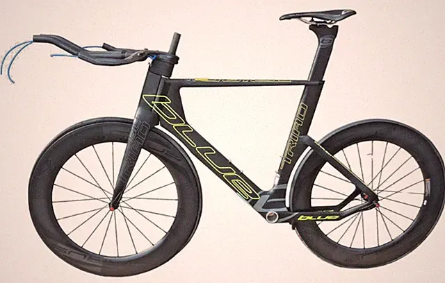 Blue Triad SL Carbon Time Trial Frame Set Triathlon 57.5 cm L Scott Canyon - New