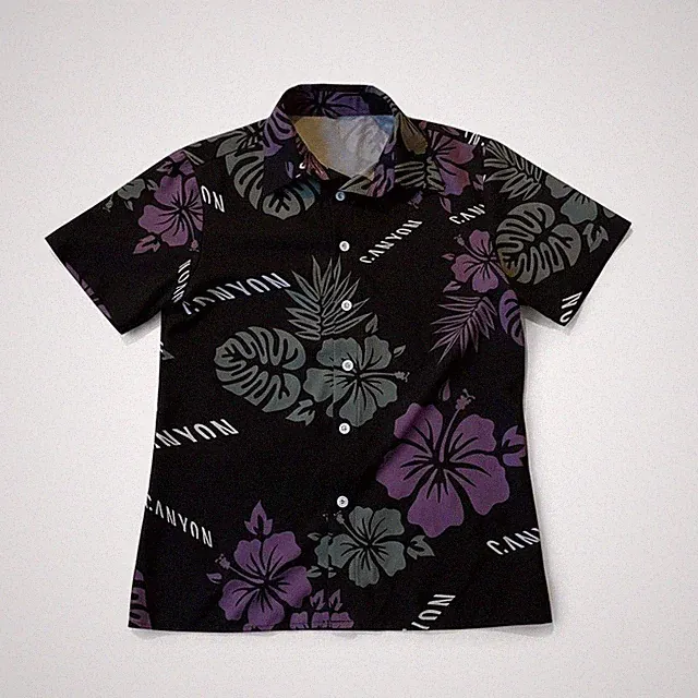 Canyon Bicycles Floral Hawaiian Shirt Button Mountain Bike Cycling Size Small