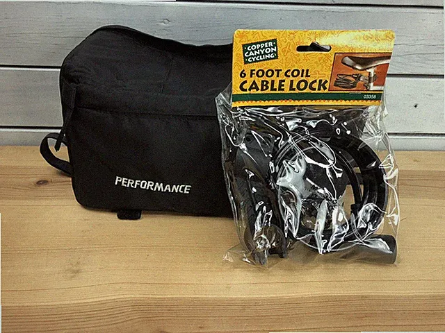 Copper Canyon Cycling 6' Cable Lock and Performance Bicycle Bag - Both New