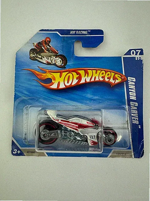 Hot Wheels 2007 Canyon Carver Motorcycle HW Racing Super Rare Short Card