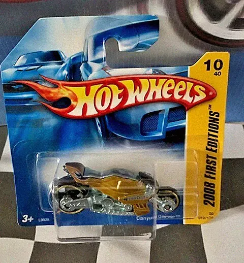 Hot Wheels 2008 FE New Models 10/40 010 Canyon Carver Motorcycle GOLD MC3
