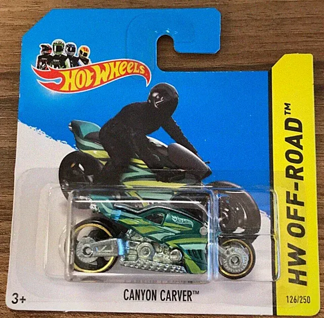 Hot Wheels Canyon Carver #126 HW ‘14 Off-Road Green Short Card VHTF!