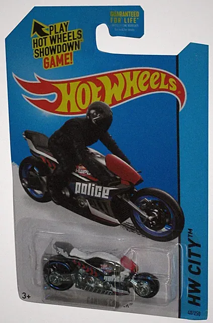 Hot Wheels HW City (2013) Red & Blue Canyon Carver Toy Bike 48/250