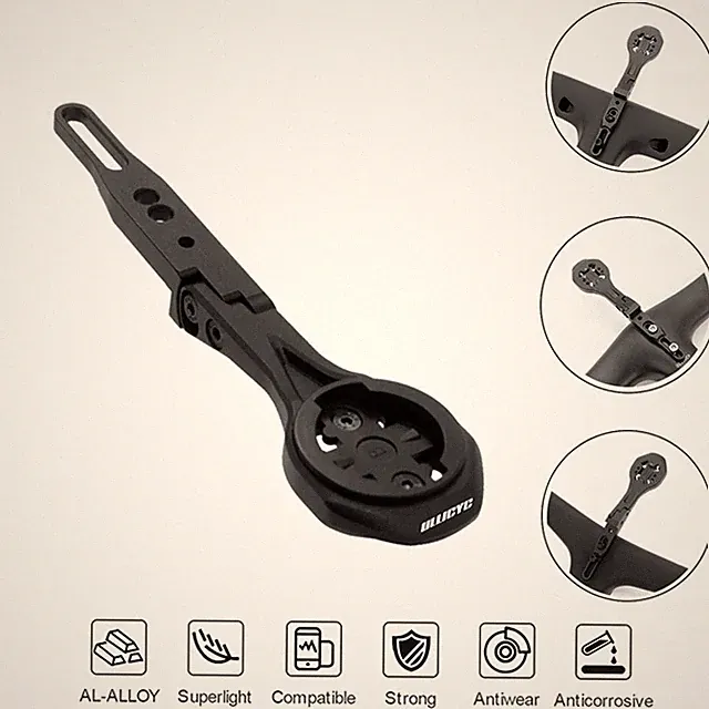 Integrated Handlebar Computer Mount Compatible with Gopro/Garmin/Bryton/Wahoo