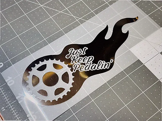 Just Keep Pedalin Cycling Vinyl Decal Many Colors - Schwinn, Trek, Canyon, MTB
