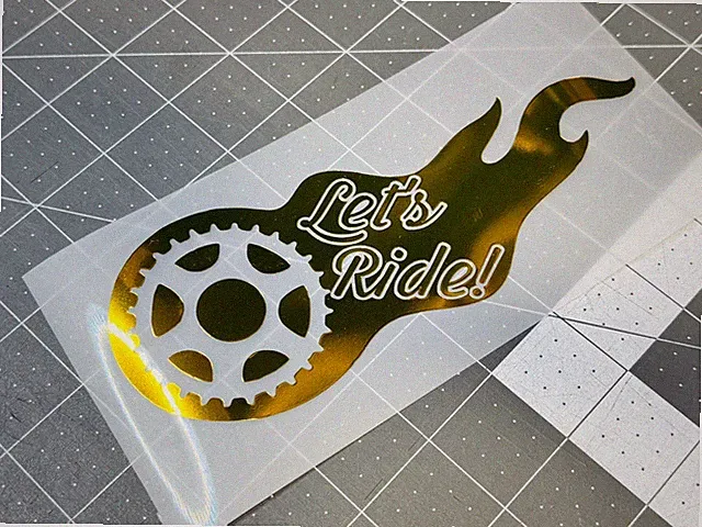 "Let's Ride" Cycling Vinyl Decal Many Colors - Schwinn, Trek, Canyon, MTB