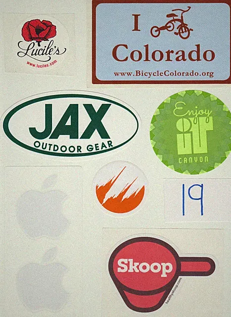 Mixed Lot of Stickers-JAX Colorado Bicycle Enjoy It Canyon Skoop #19