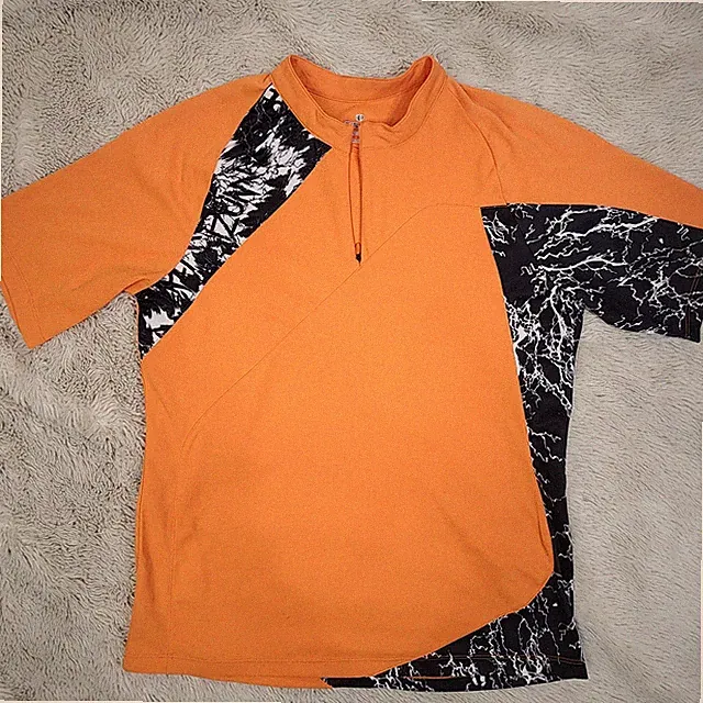 PEARL IZUMI Cycling Bike Jersey Mens Size Medium Canyon Graphic 1/4 Zip Orange