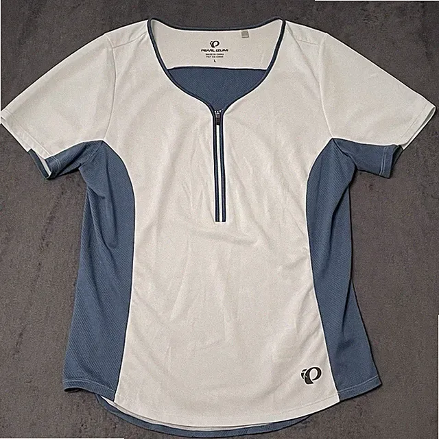 Pearl Izumi Shirt Womens L Blue Canyon Cycling Jersey Top Active Wear Zip