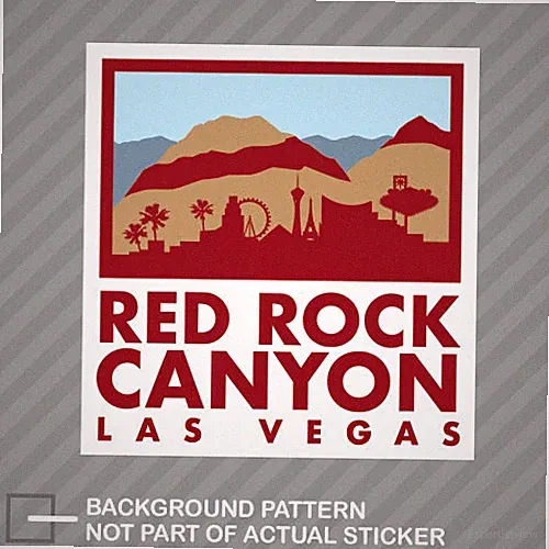 Red Rock Canyon Las Vegas Sticker Decal Vinyl rv bicycle cycle hike travel