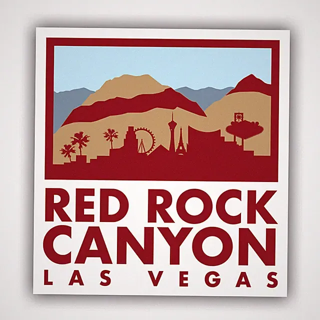 Red Rock Canyon Las Vegas Sticker Decal - Weatherproof - rv cycle hike travel