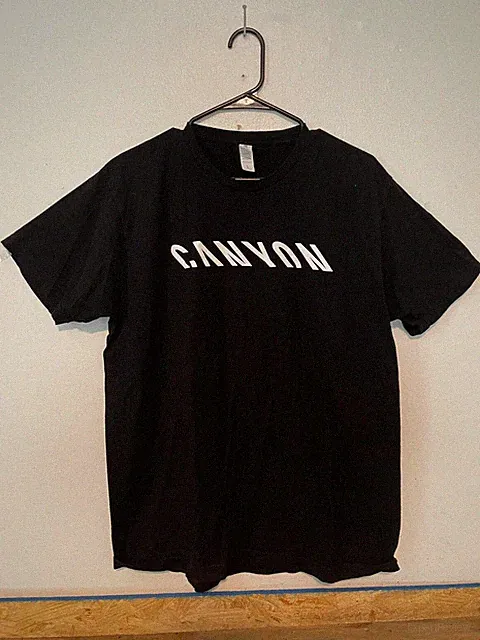 Tultex x Canyon T-Shirt Men's Large Short Sleeve Black Cycling