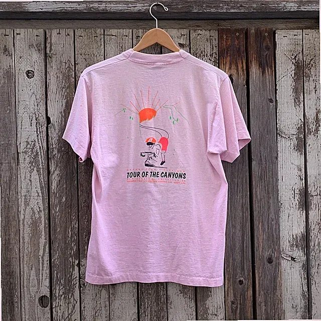 Vintage 90s Orange County Tour Of The Canyons Bike Racing Art Shirt Screen Stars