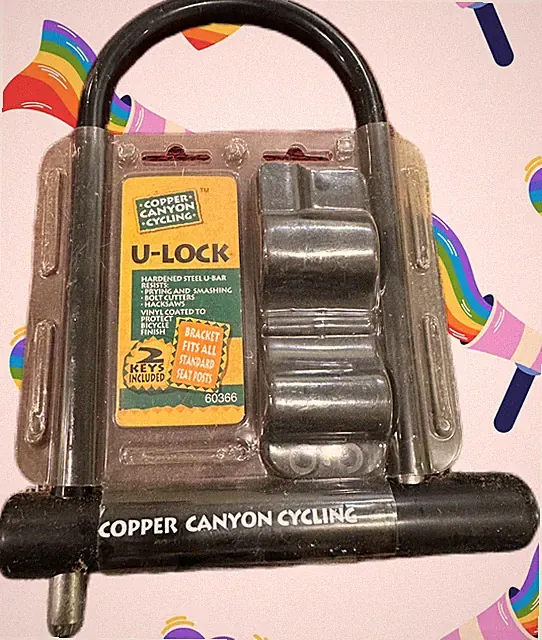 Vintage Copper Canyon Cycling Bicycle U-Lock Black New In Package