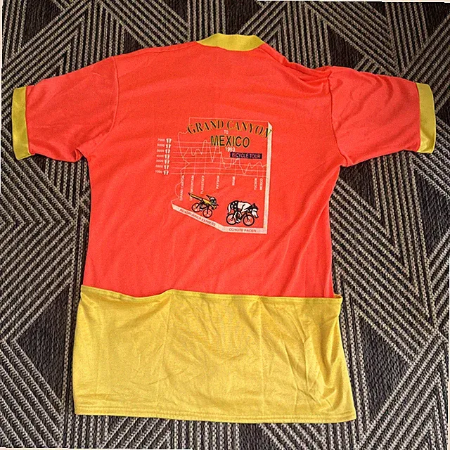 Vintage Grand Canyon to Mexico Tour Shirt Mens Large USA Half Zip Cycling 90s