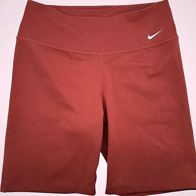 Women's Canyon Rust Nike Dri-Fit Mid Rise 7" Spandex Bike Shorts Sz M DD0243-691