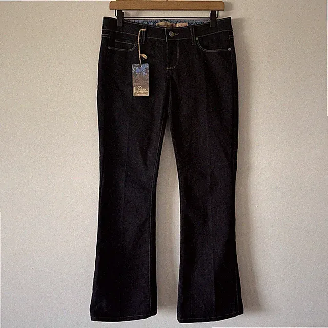 Y2K Paige Laurel Canyon Low Waist Jeans Women Size 28 Bootcut USA MADE Boho NWT